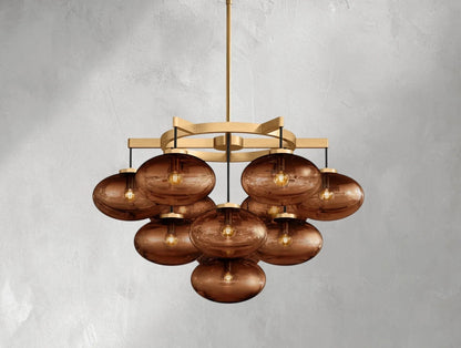 Cebret Glass Round Chandelier - GILDLAMPS