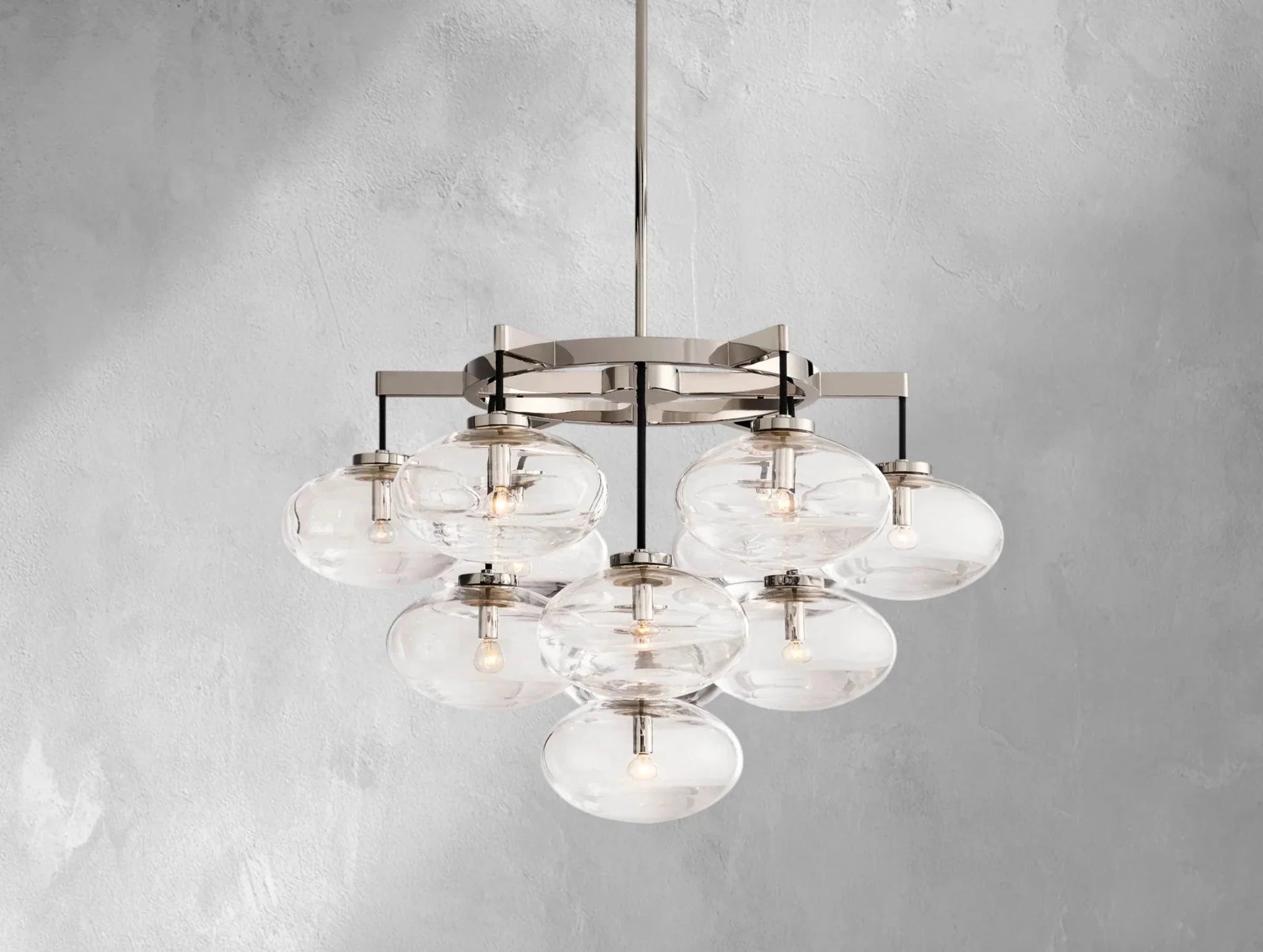 Cebret Glass Round Chandelier - GILDLAMPS