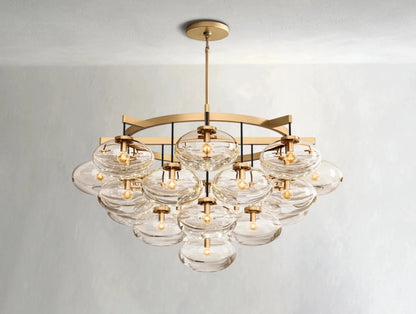 Cebret Glass Round Chandelier - GILDLAMPS