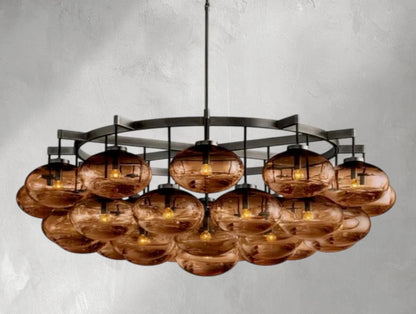 Cebret Glass Round Chandelier - GILDLAMPS