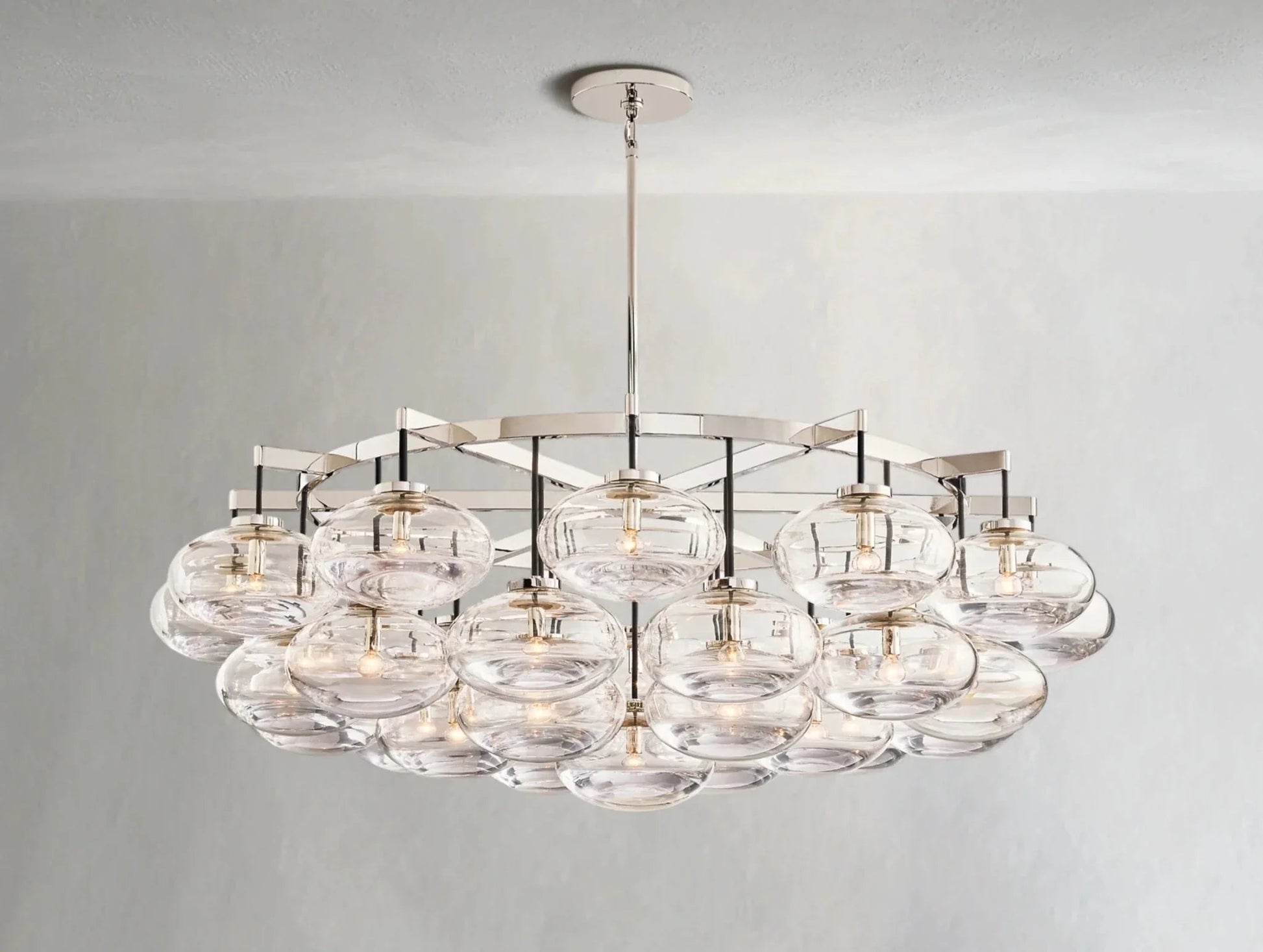 Cebret Glass Round Chandelier - GILDLAMPS