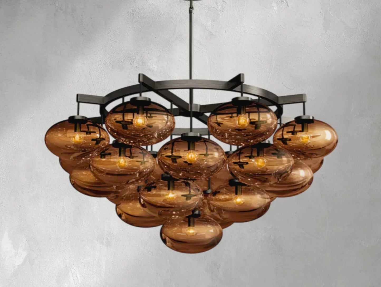 Cebret Glass Round Chandelier - GILDLAMPS