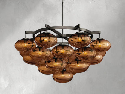 Cebret Glass Round Chandelier - GILDLAMPS