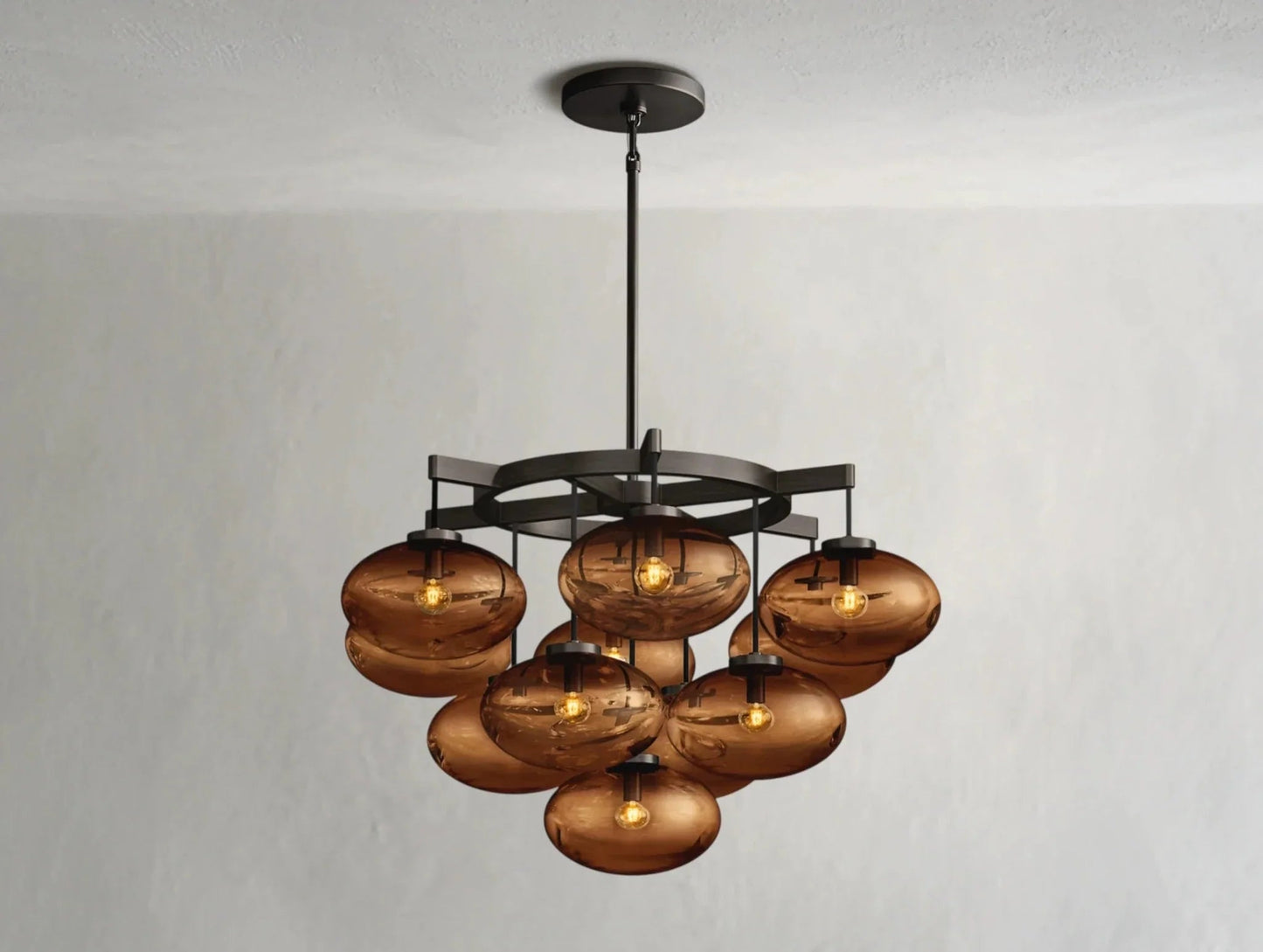 Cebret Glass Round Chandelier - GILDLAMPS