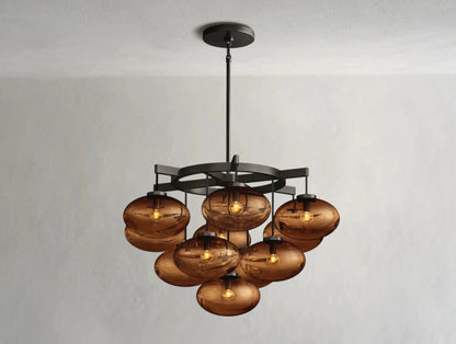 Cebret Glass Round Chandelier - GILDLAMPS
