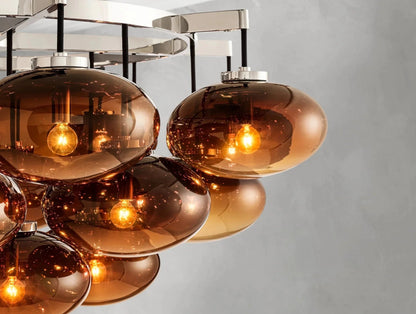Cebret Glass Round Chandelier - GILDLAMPS