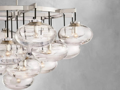 Cebret Glass Round Chandelier - GILDLAMPS