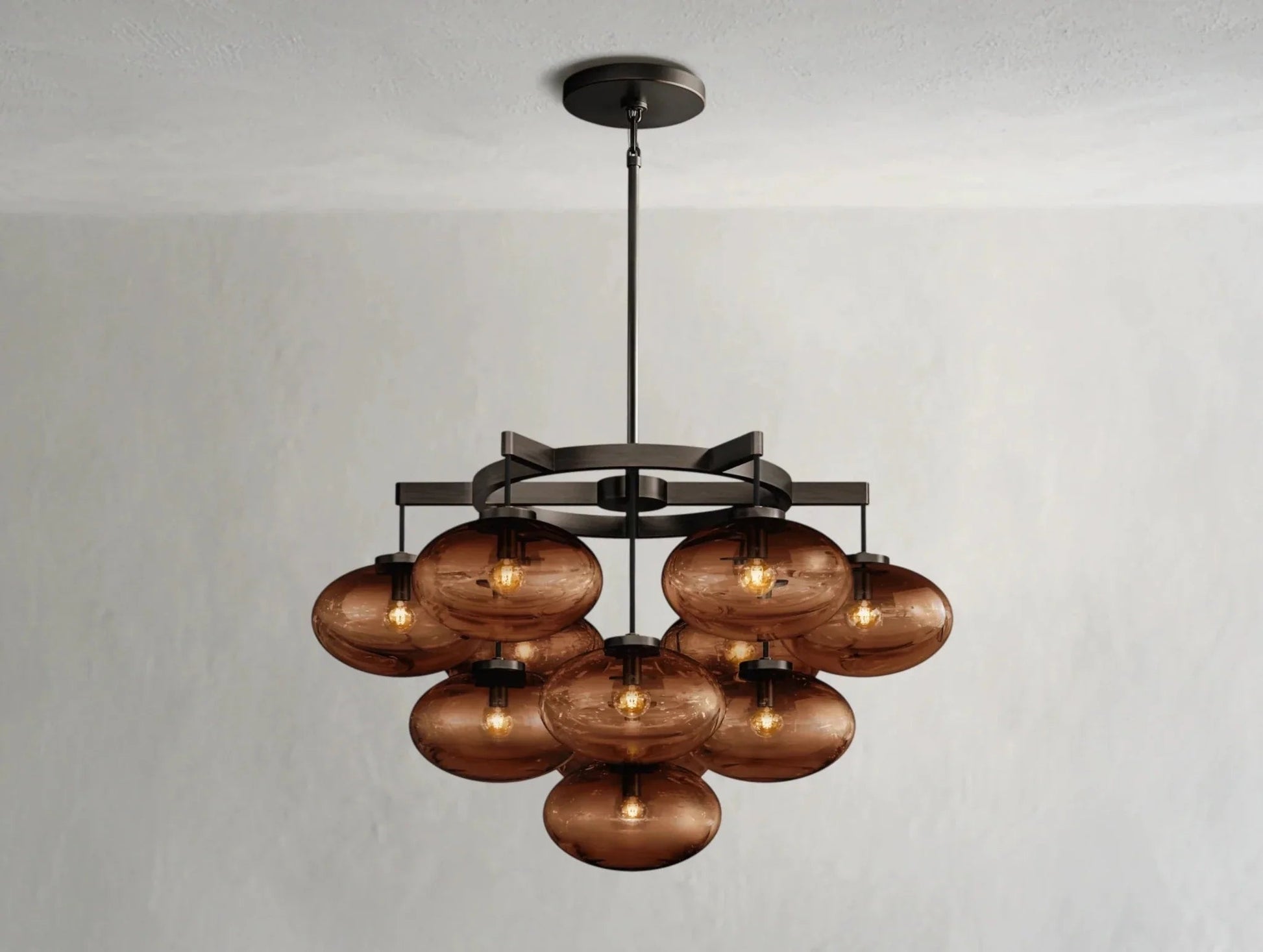Cebret Glass Round Chandelier - GILDLAMPS
