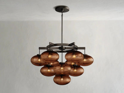 Cebret Glass Round Chandelier - GILDLAMPS