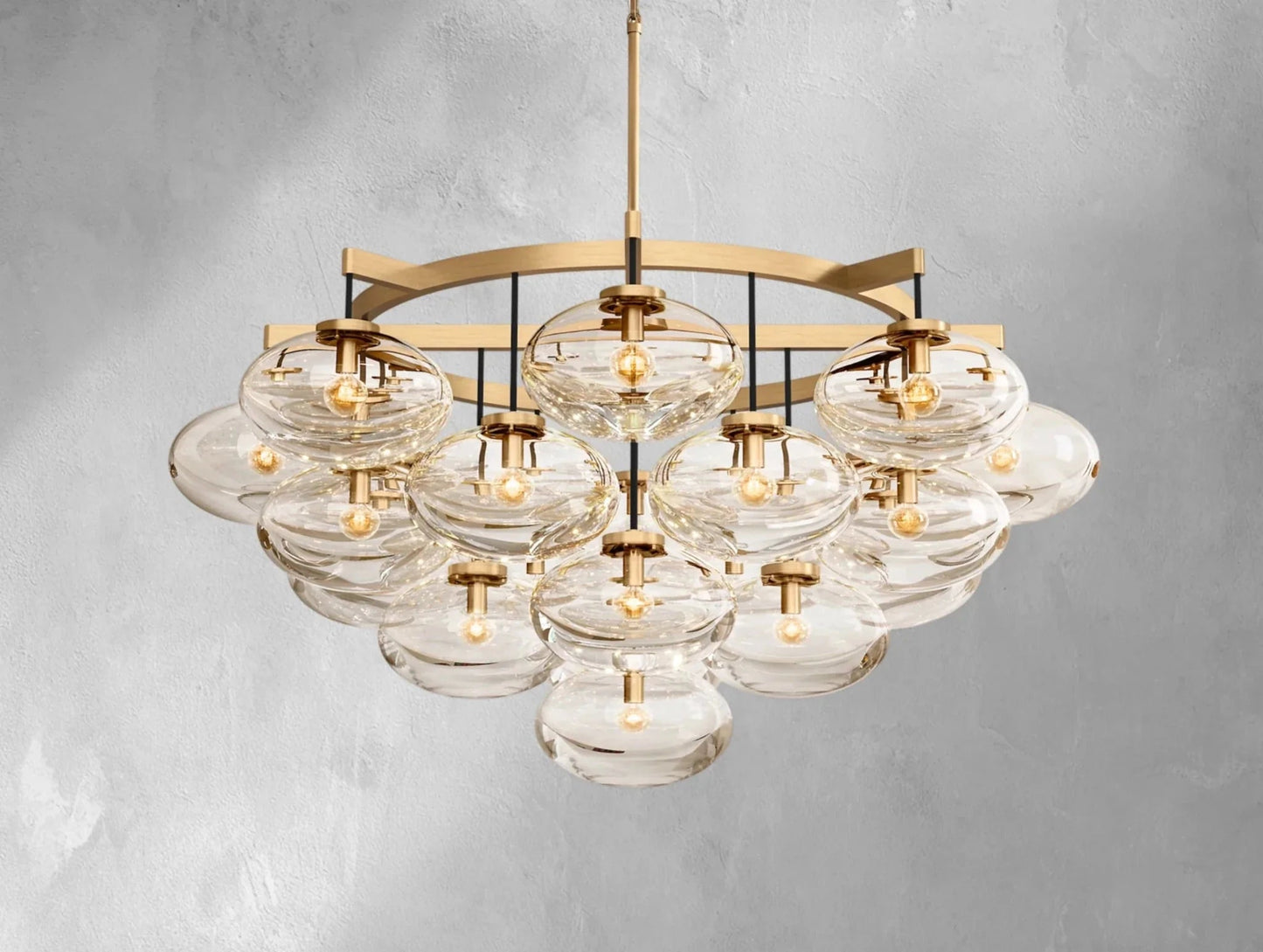 Cebret Glass Round Chandelier - GILDLAMPS