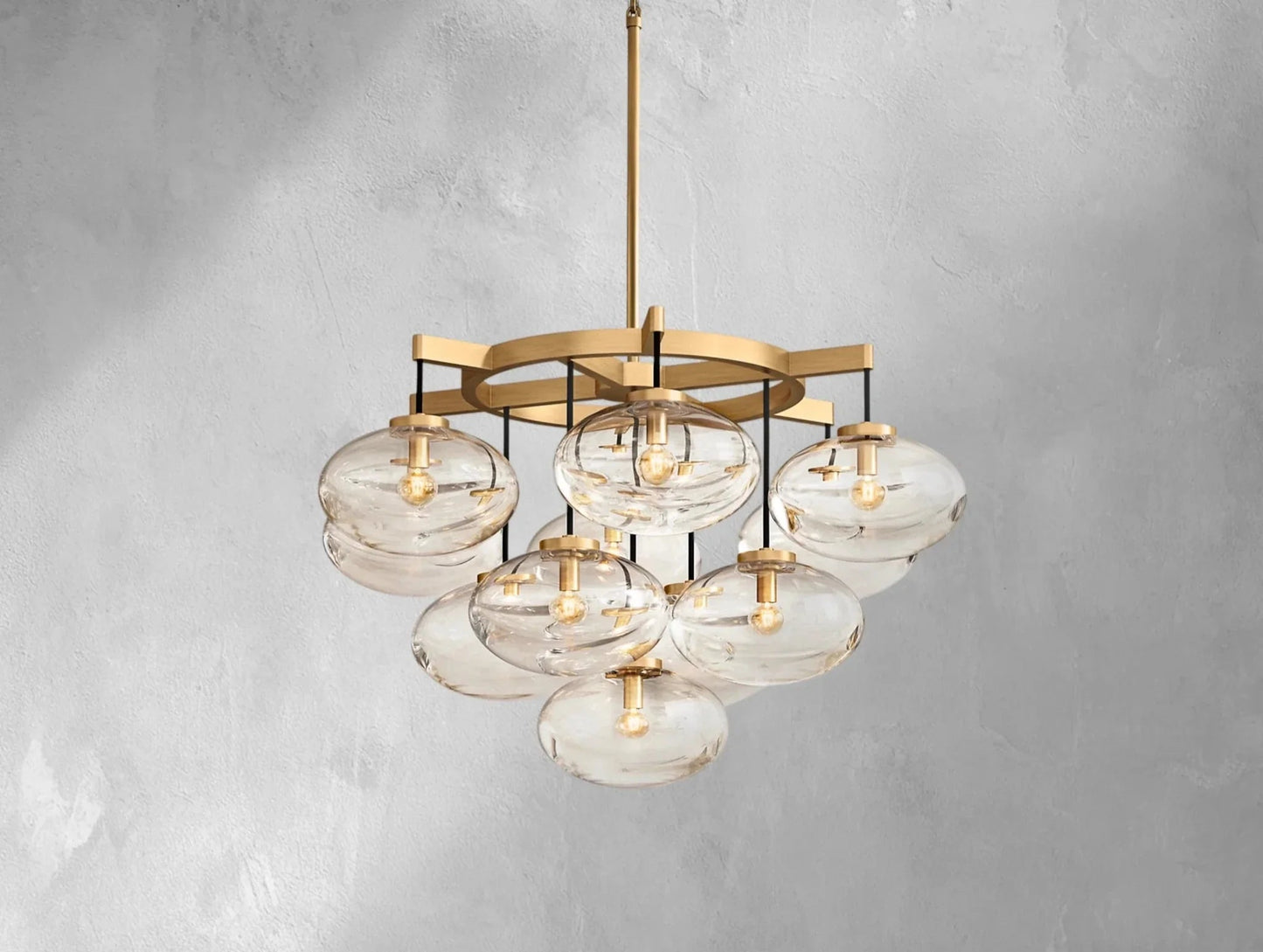 Cebret Glass Round Chandelier - GILDLAMPS