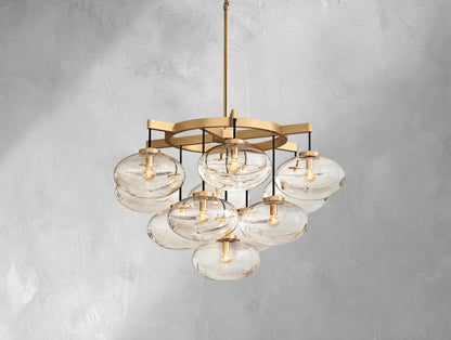 Cebret Glass Round Chandelier - GILDLAMPS