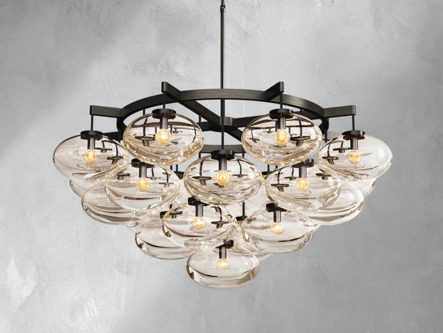 Cebret Glass Round Chandelier - GILDLAMPS