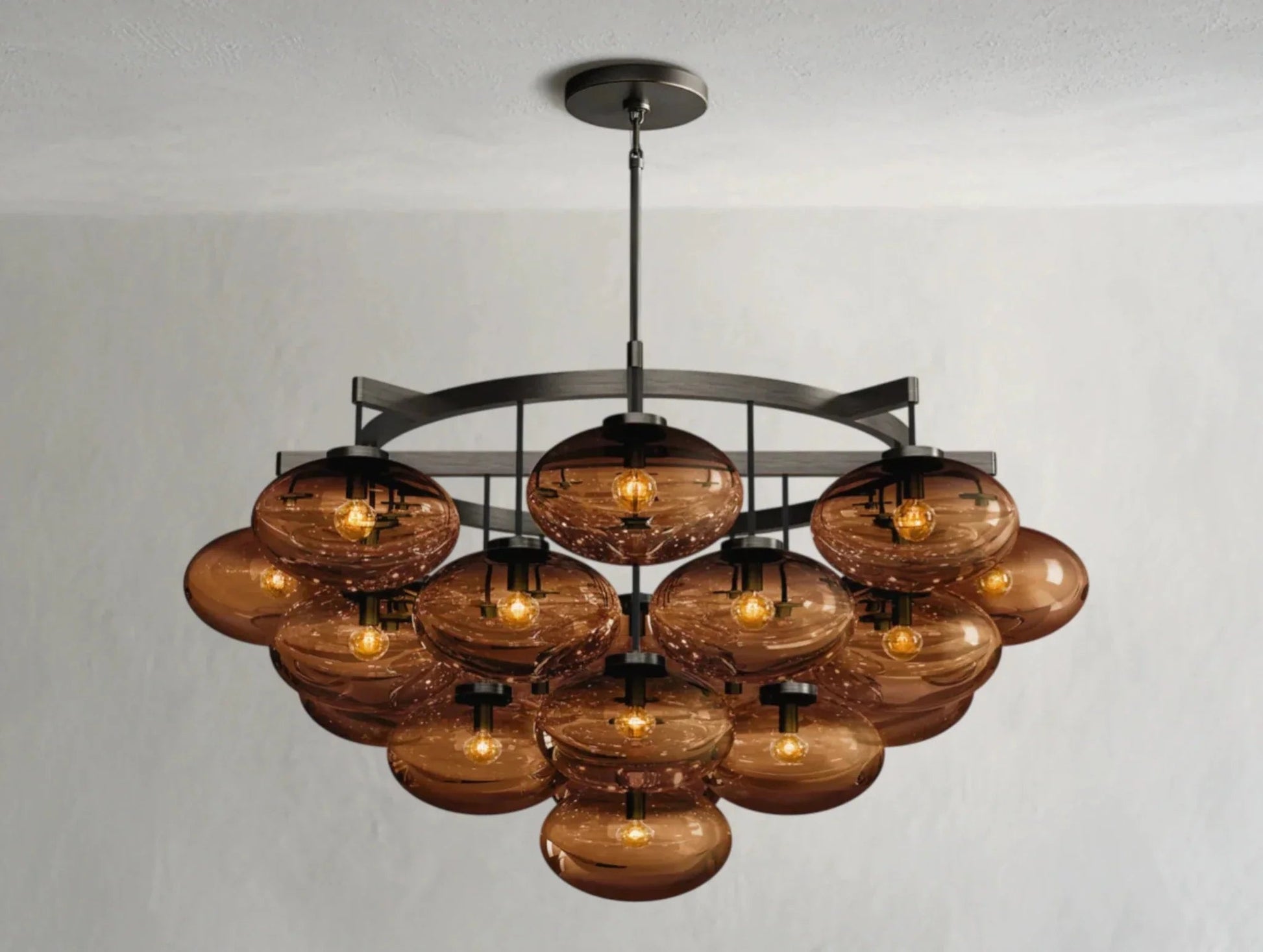 Cebret Glass Round Chandelier - GILDLAMPS