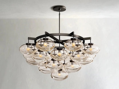 Cebret Glass Round Chandelier - GILDLAMPS