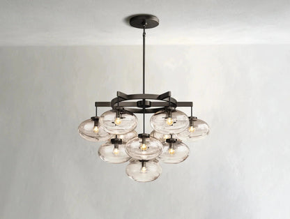 Cebret Glass Round Chandelier - GILDLAMPS