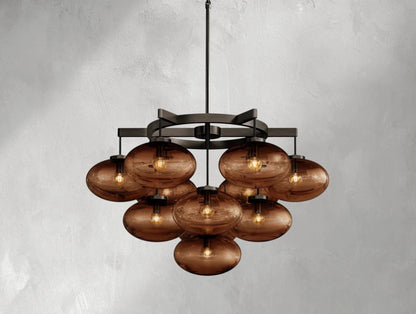 Cebret Glass Round Chandelier - GILDLAMPS