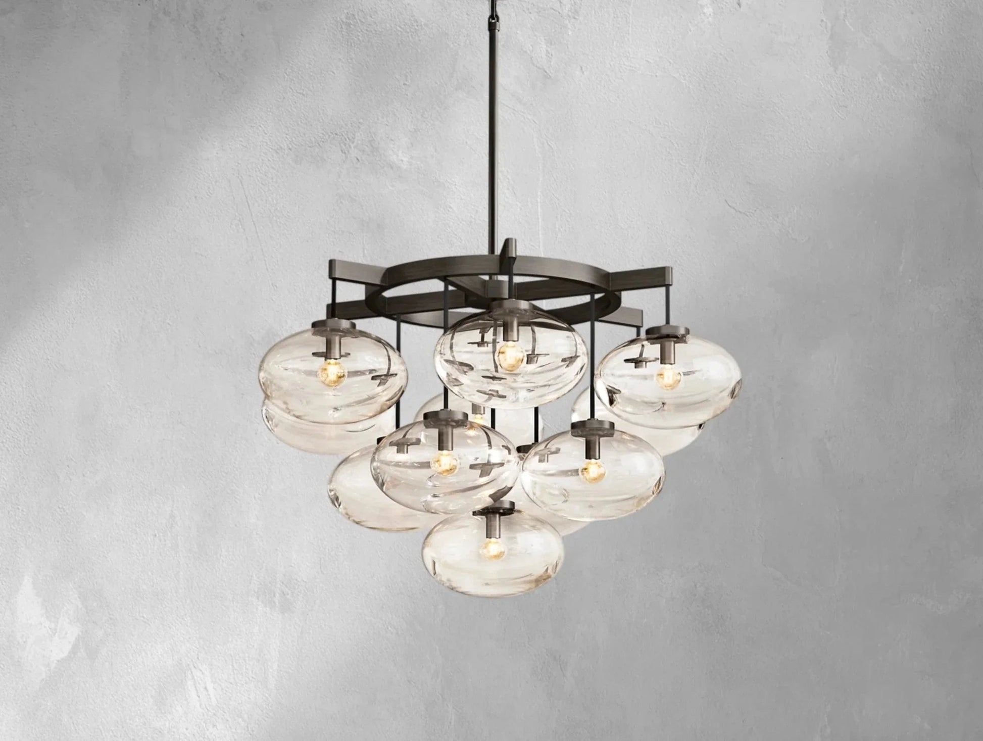 Cebret Glass Round Chandelier - GILDLAMPS