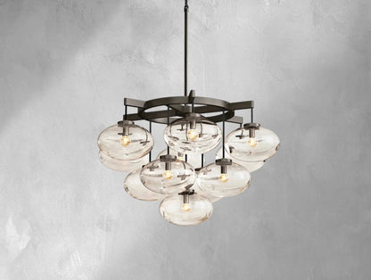 Cebret Glass Round Chandelier - GILDLAMPS