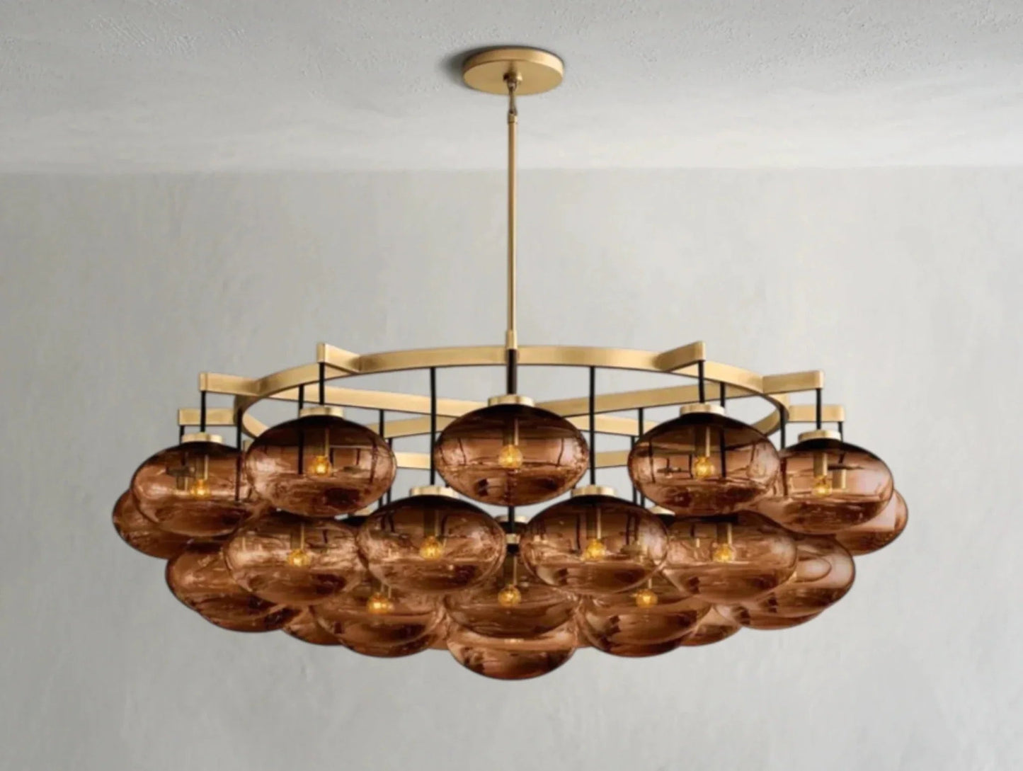 Cebret Glass Round Chandelier - GILDLAMPS