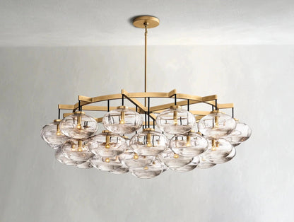 Cebret Glass Round Chandelier - GILDLAMPS