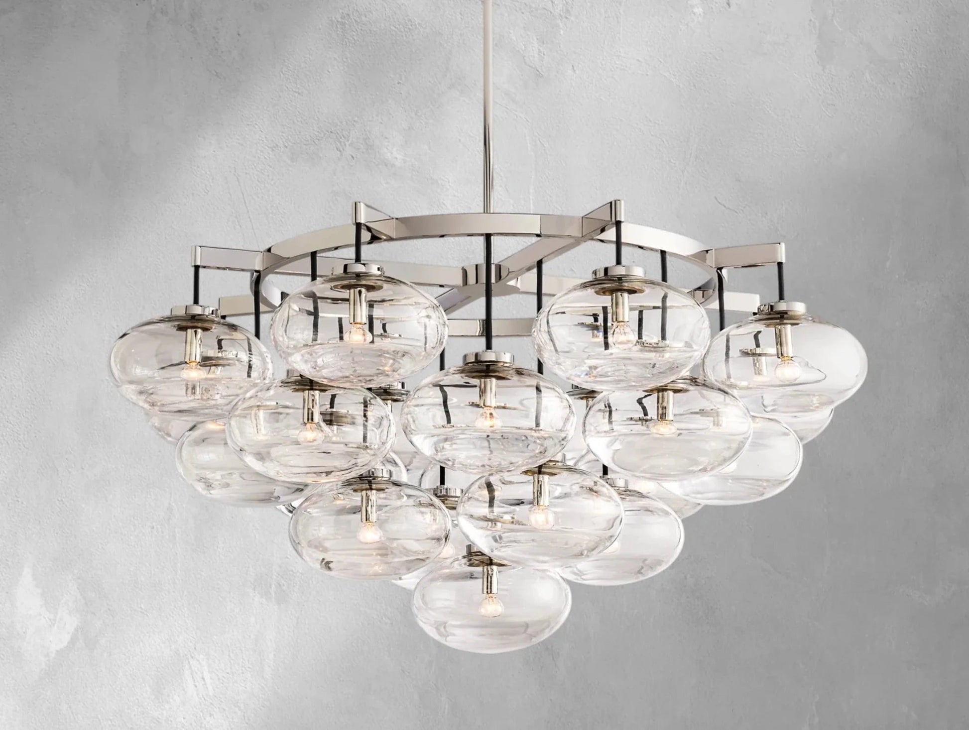 Cebret Glass Round Chandelier - GILDLAMPS