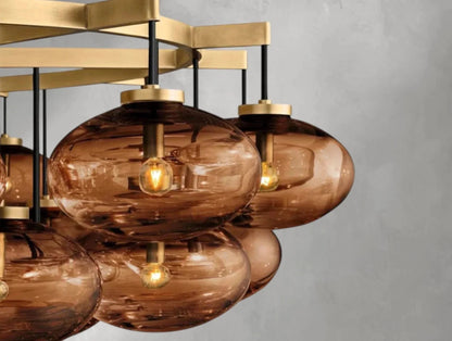 Cebret Glass Round Chandelier - GILDLAMPS