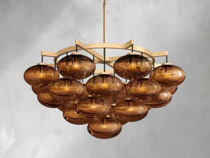 Cebret Glass Round Chandelier - GILDLAMPS