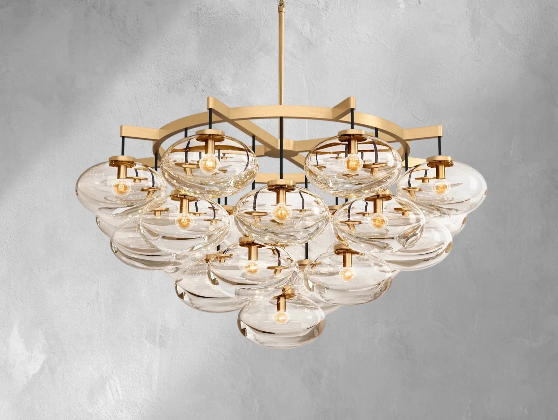 Cebret Glass Round Chandelier - GILDLAMPS