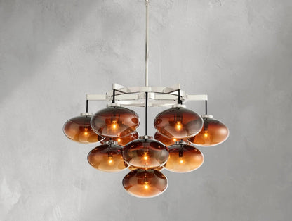 Cebret Glass Round Chandelier - GILDLAMPS