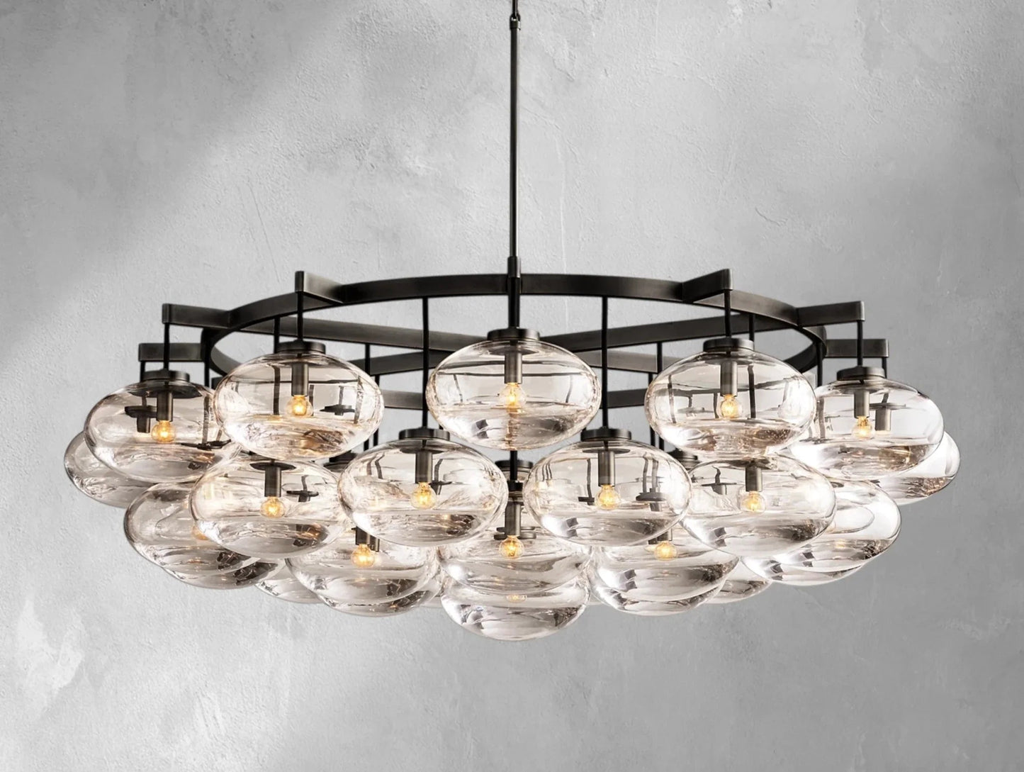Cebret Glass Round Chandelier - GILDLAMPS