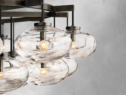 Cebret Glass Round Chandelier - GILDLAMPS