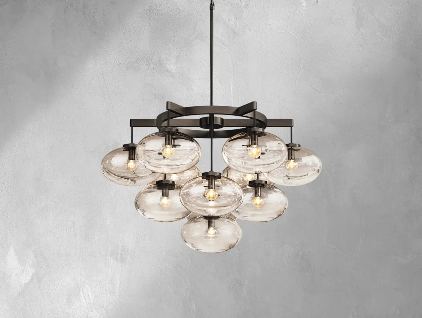 Cebret Glass Round Chandelier - GILDLAMPS