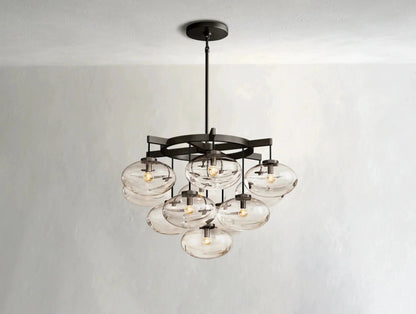 Cebret Glass Round Chandelier - GILDLAMPS