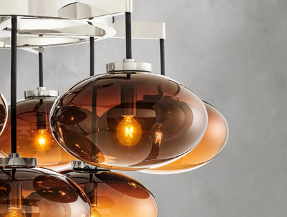 Cebret Glass Round Chandelier - GILDLAMPS