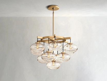 Cebret Glass Round Chandelier - GILDLAMPS
