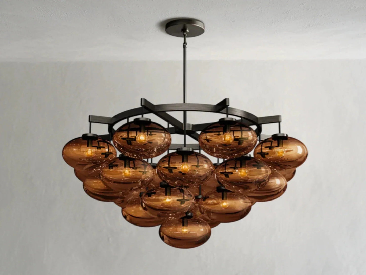 Cebret Glass Round Chandelier - GILDLAMPS