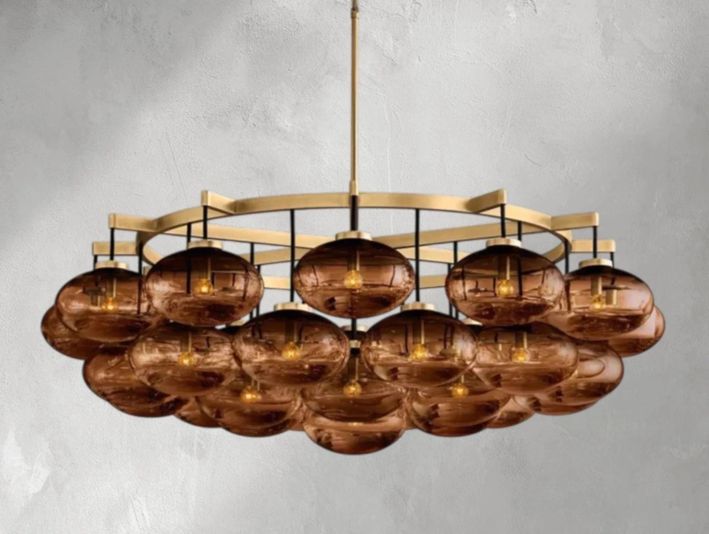 Cebret Glass Round Chandelier - GILDLAMPS