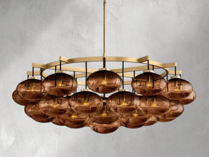 Cebret Glass Round Chandelier - GILDLAMPS