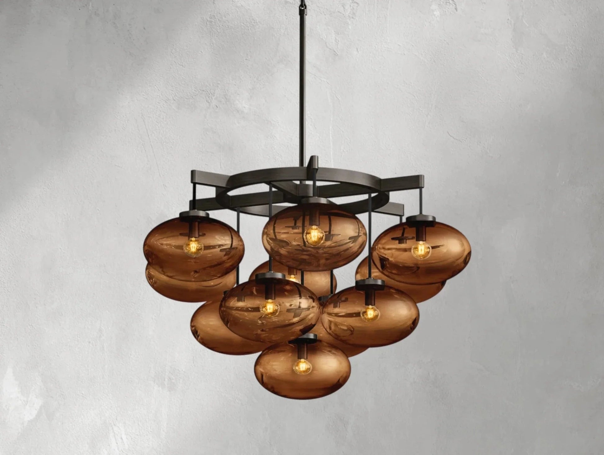 Cebret Glass Round Chandelier - GILDLAMPS