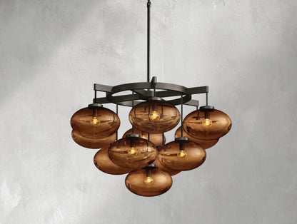 Cebret Glass Round Chandelier - GILDLAMPS
