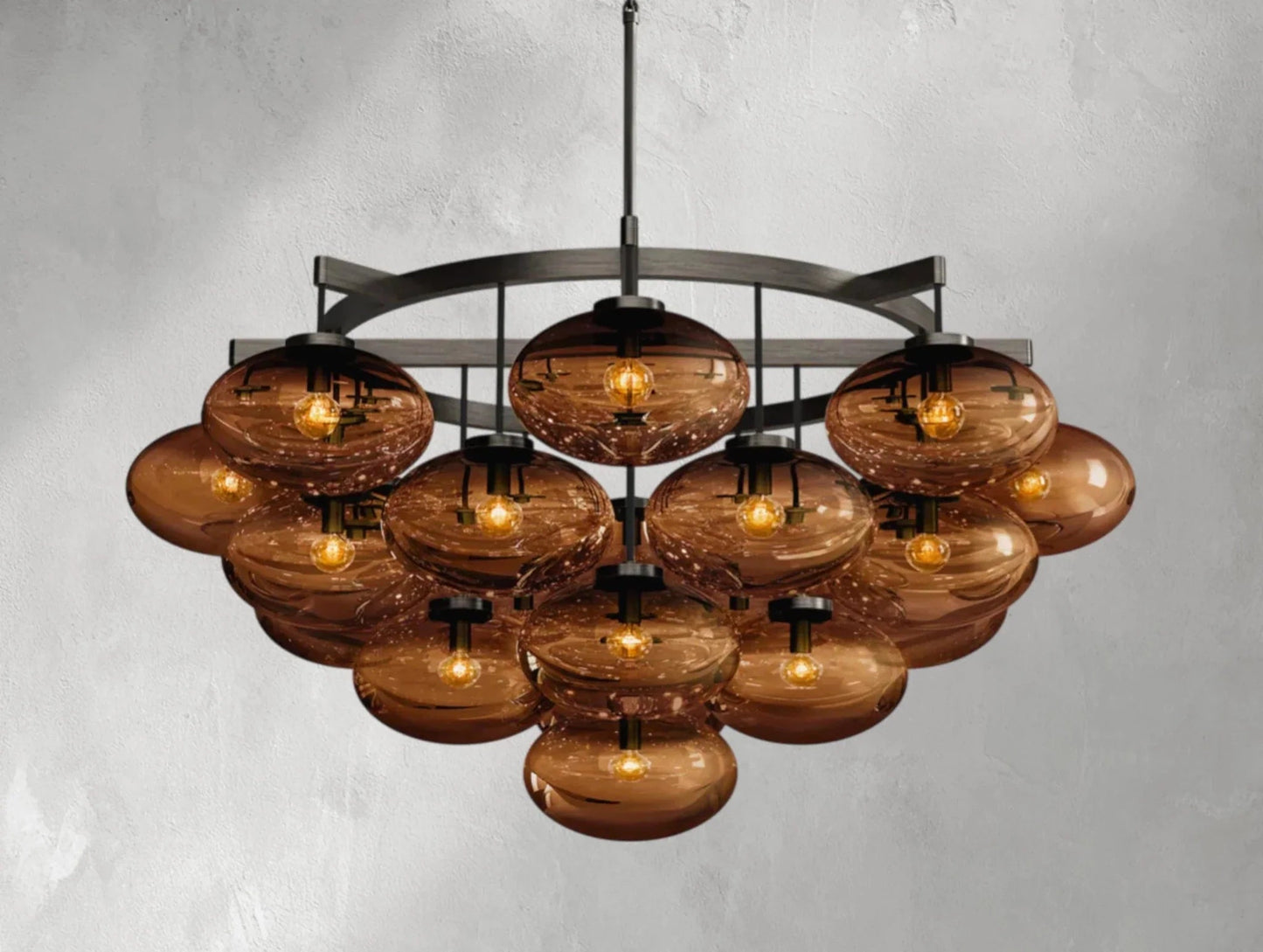 Cebret Glass Round Chandelier - GILDLAMPS