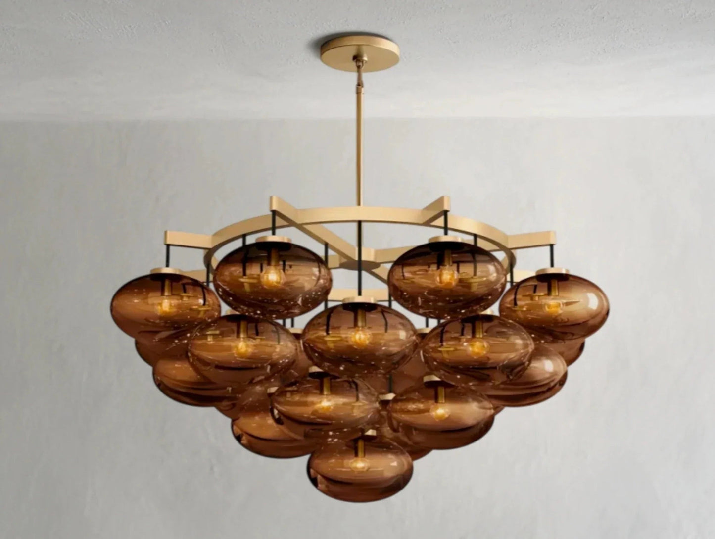 Cebret Glass Round Chandelier - GILDLAMPS