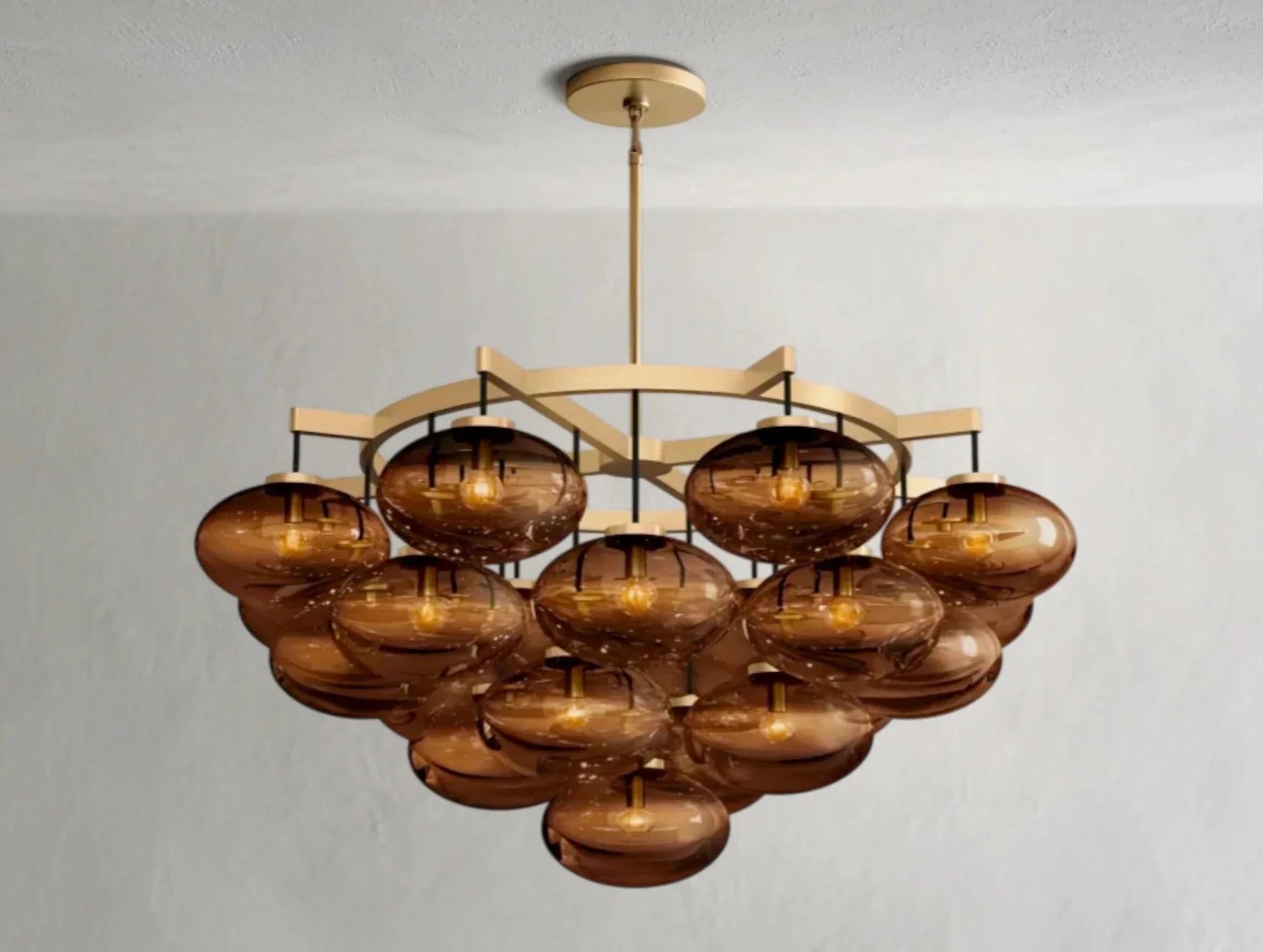 Cebret Glass Round Chandelier - GILDLAMPS