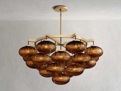 Cebret Glass Round Chandelier - GILDLAMPS
