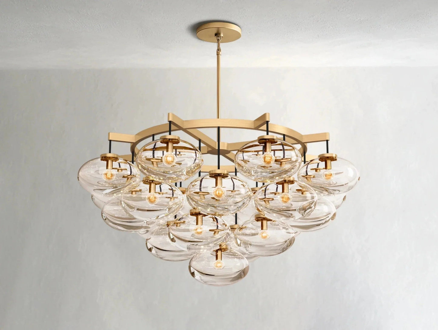 Cebret Glass Round Chandelier - GILDLAMPS