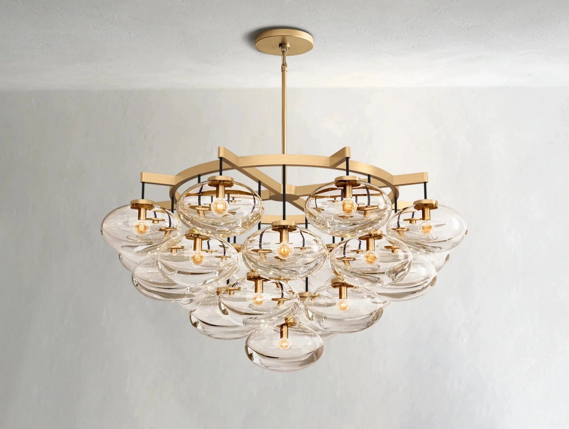 Cebret Glass Round Chandelier - GILDLAMPS