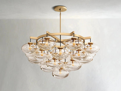 Cebret Glass Round Chandelier - GILDLAMPS