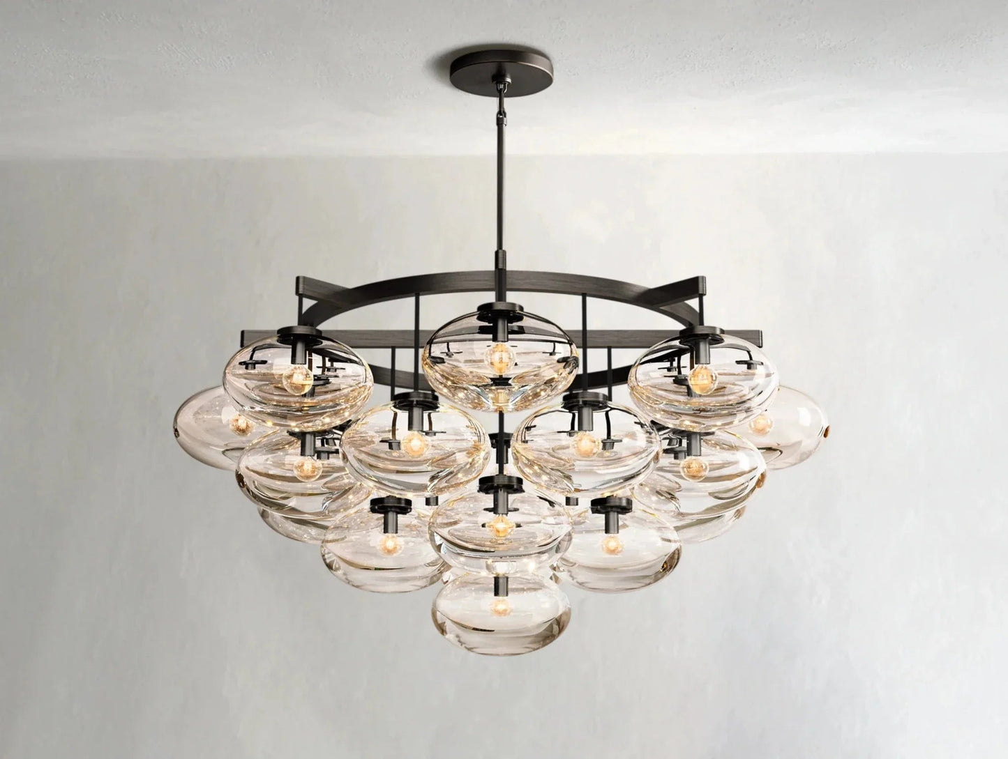 Cebret Glass Round Chandelier - GILDLAMPS