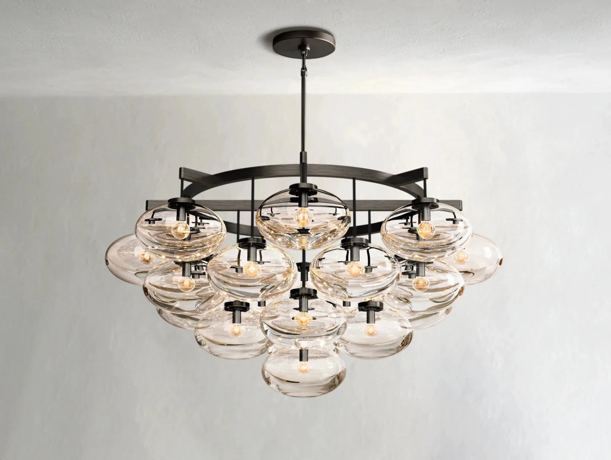 Cebret Glass Round Chandelier - GILDLAMPS